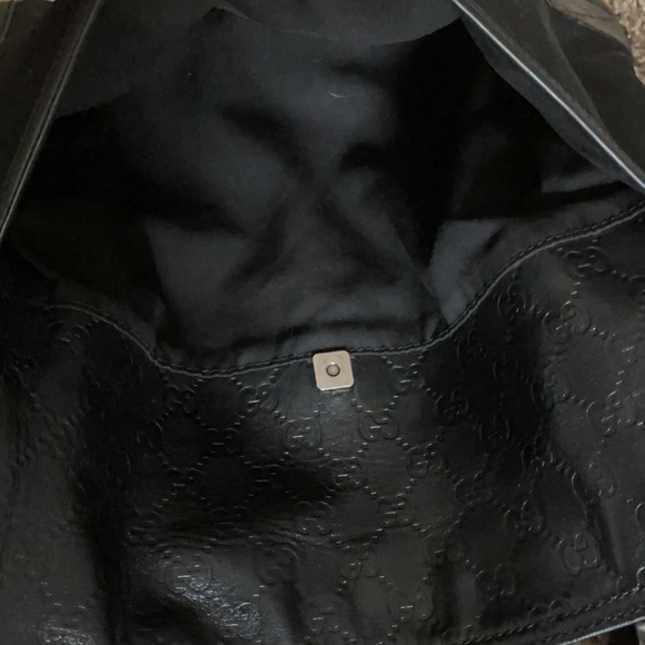 Gucci Black Guccissima Canvas Shoulder Bag - Picture 6 of 14